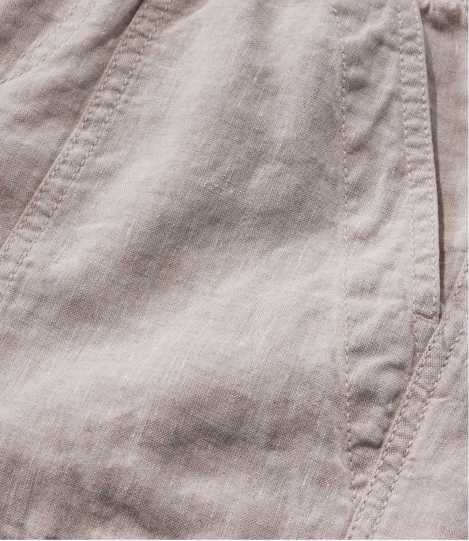 Mid-Rise 6" Women's Premium Washable Linen Shorts