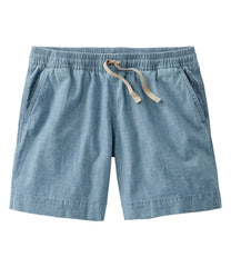 Women's Lakewashed Dock Shorts Mid-Rise Chambray