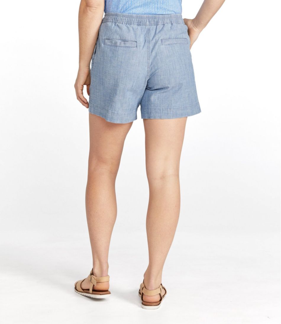 Women's Lakewashed Dock Shorts Mid-Rise Chambray