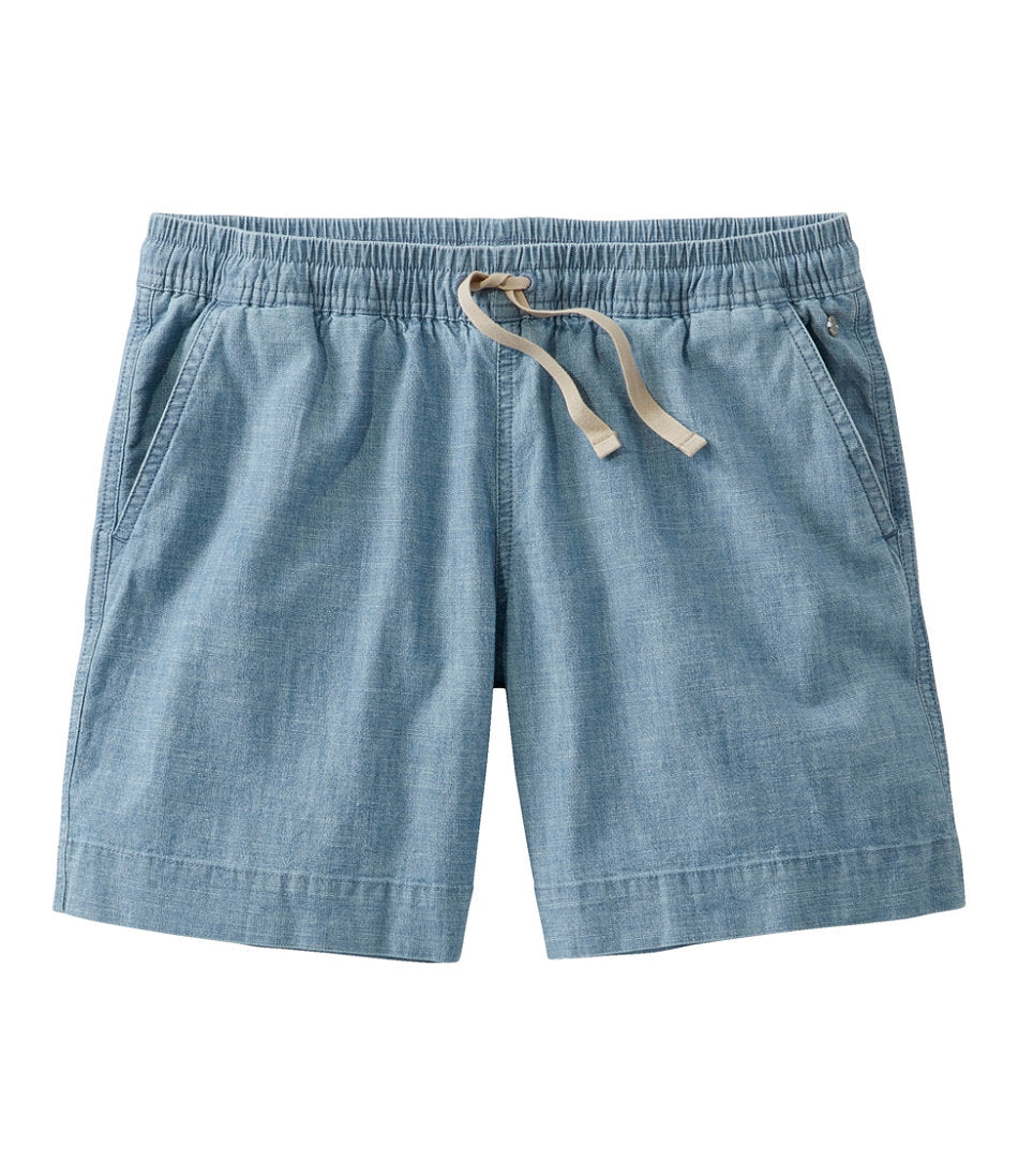 Women's Lakewashed Dock Shorts Mid-Rise Chambray
