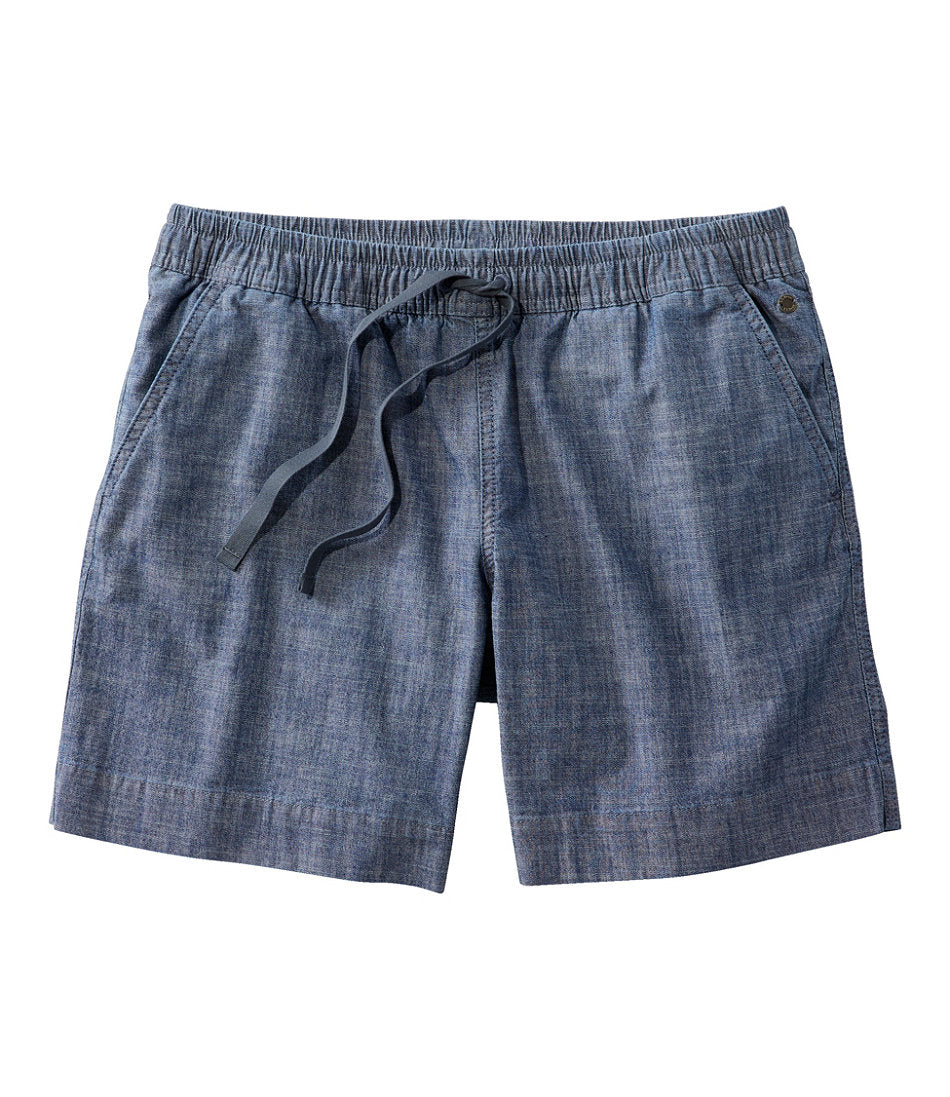 Women's Lakewashed Dock Shorts Mid-Rise Chambray