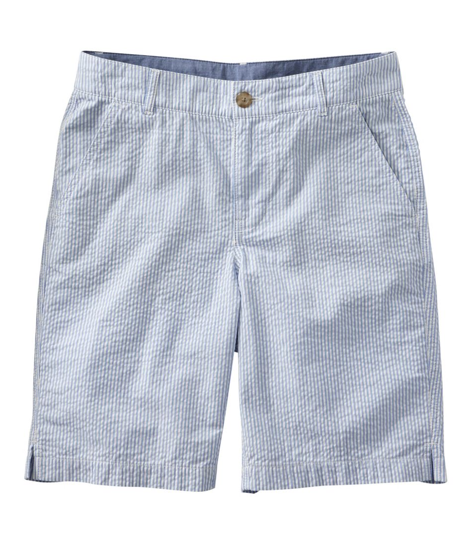 Women's Comfort Stretch Shorts Seersucker Bermudas 9"