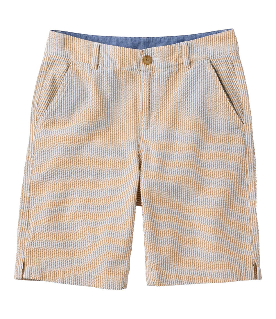Women's Comfort Stretch Shorts Seersucker Bermudas 9"