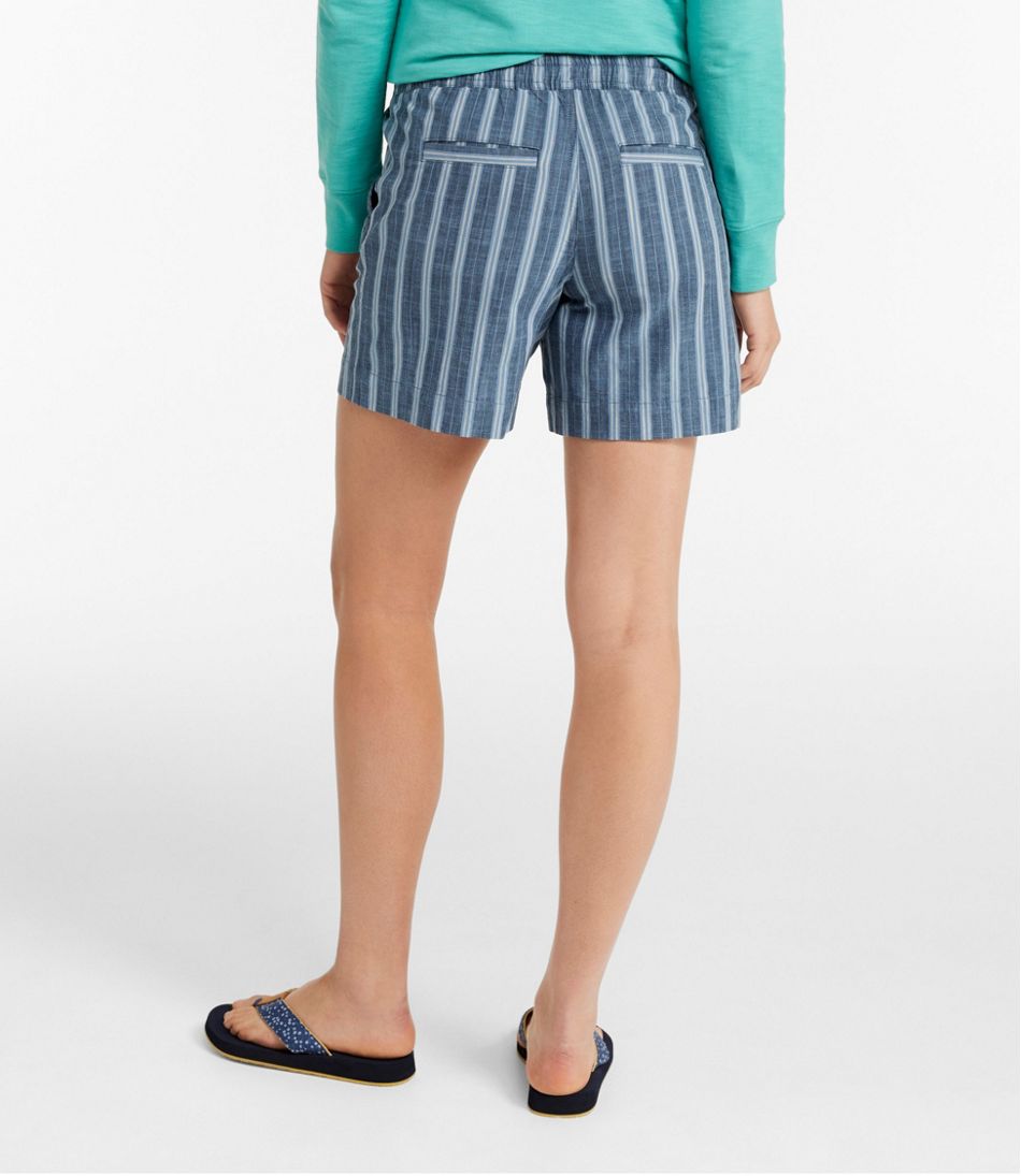 Women's Lakewashed Dock Shorts Mid-Rise Stripe