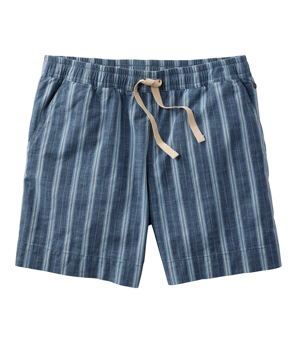 Women's Lakewashed Dock Shorts Mid-Rise Stripe