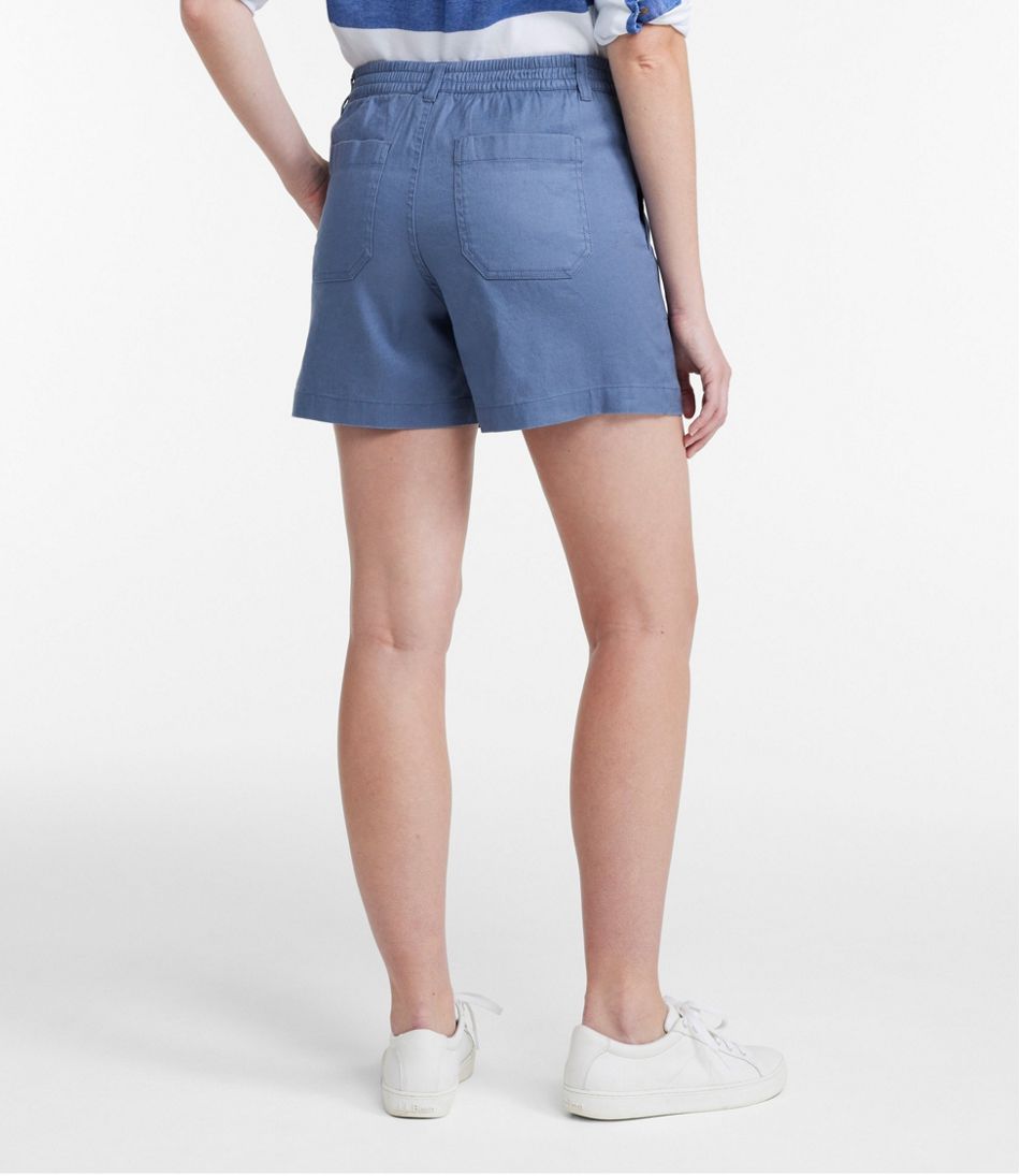 High-Rise 7" Women's Comfort Stretch Cotton/Linen Shorts