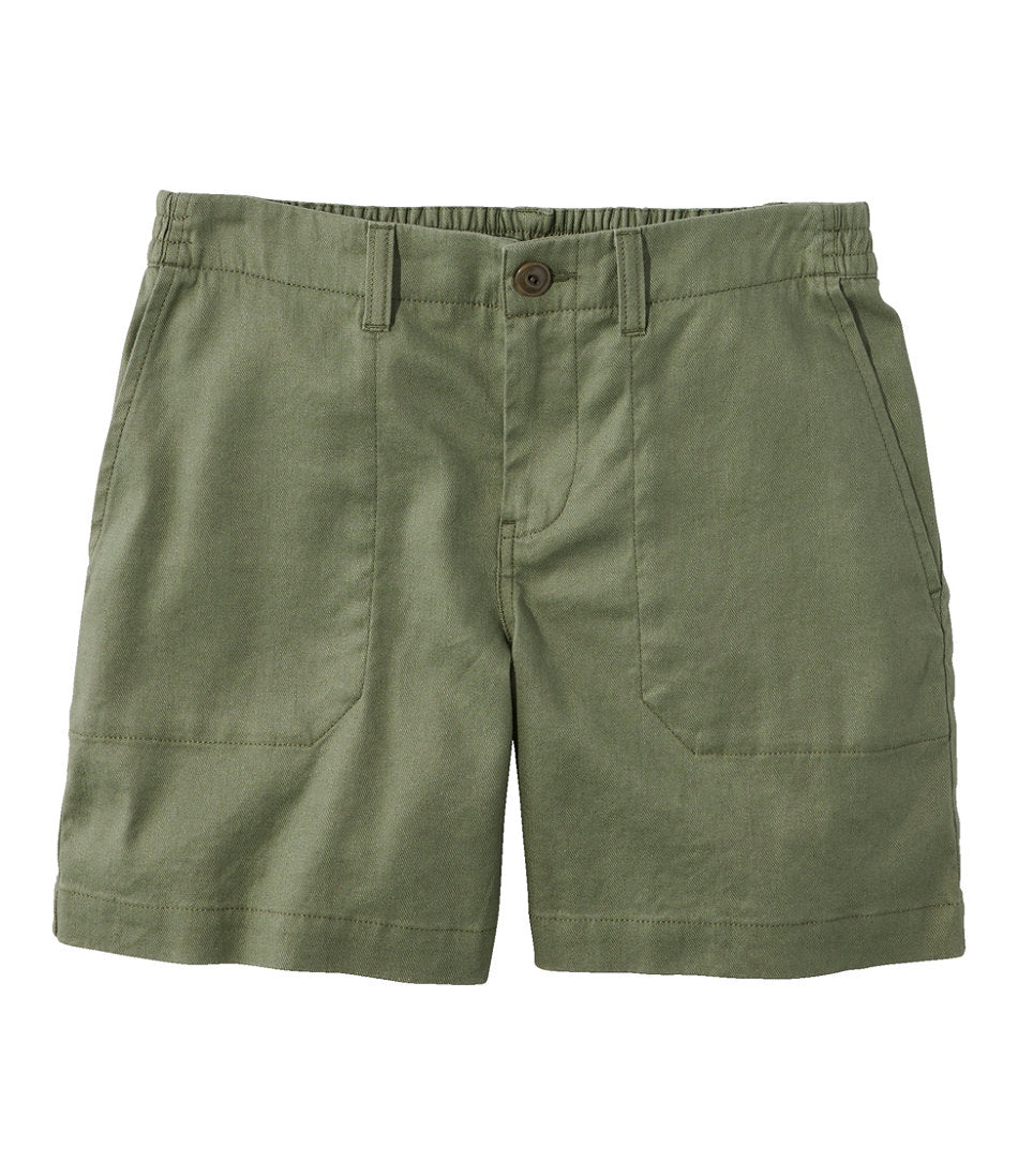High-Rise 7" Women's Comfort Stretch Cotton/Linen Shorts