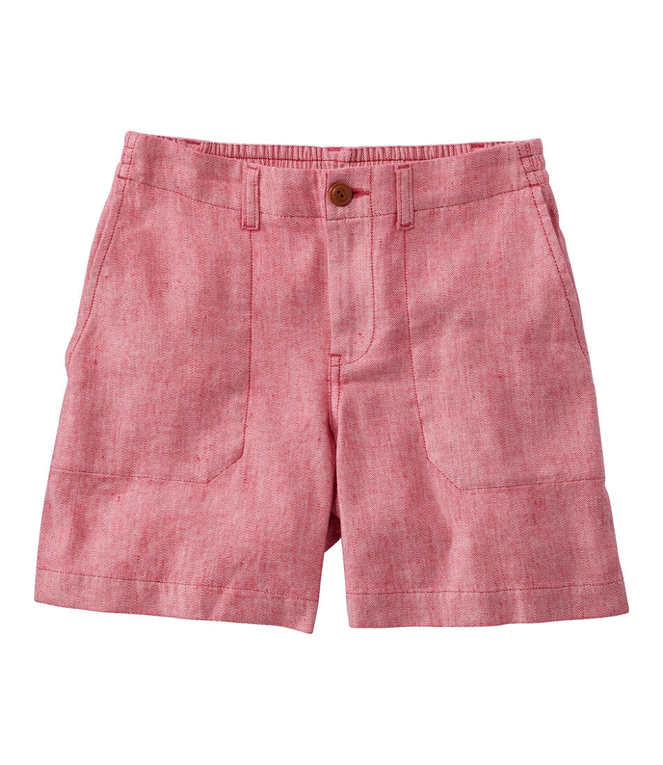 High-Rise 7" Women's Comfort Stretch Cotton/Linen Shorts