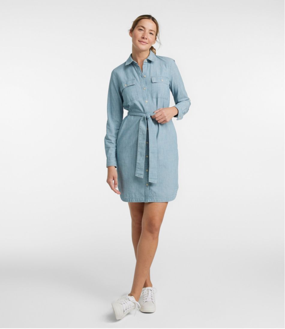 Button-Front Women's Signature Camp Shirt Dress