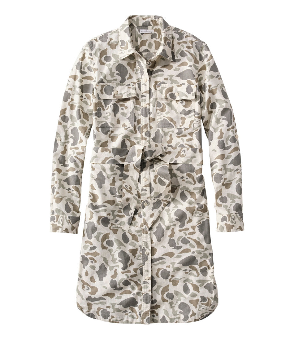 Button-Front Women's Signature Camp Shirt Dress