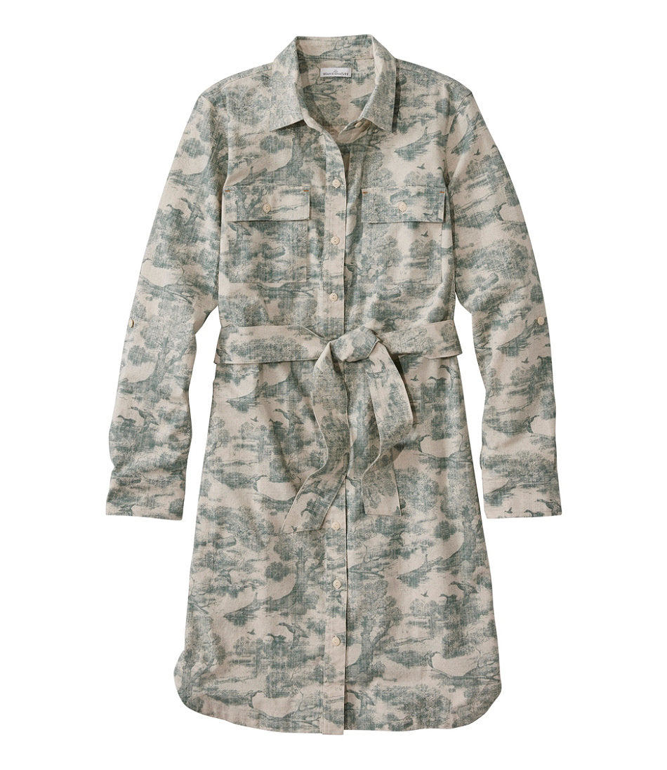 Button-Front Women's Signature Camp Shirt Dress