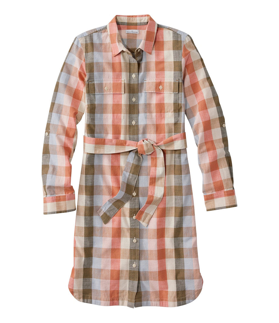 Button-Front Women's Signature Camp Shirt Dress