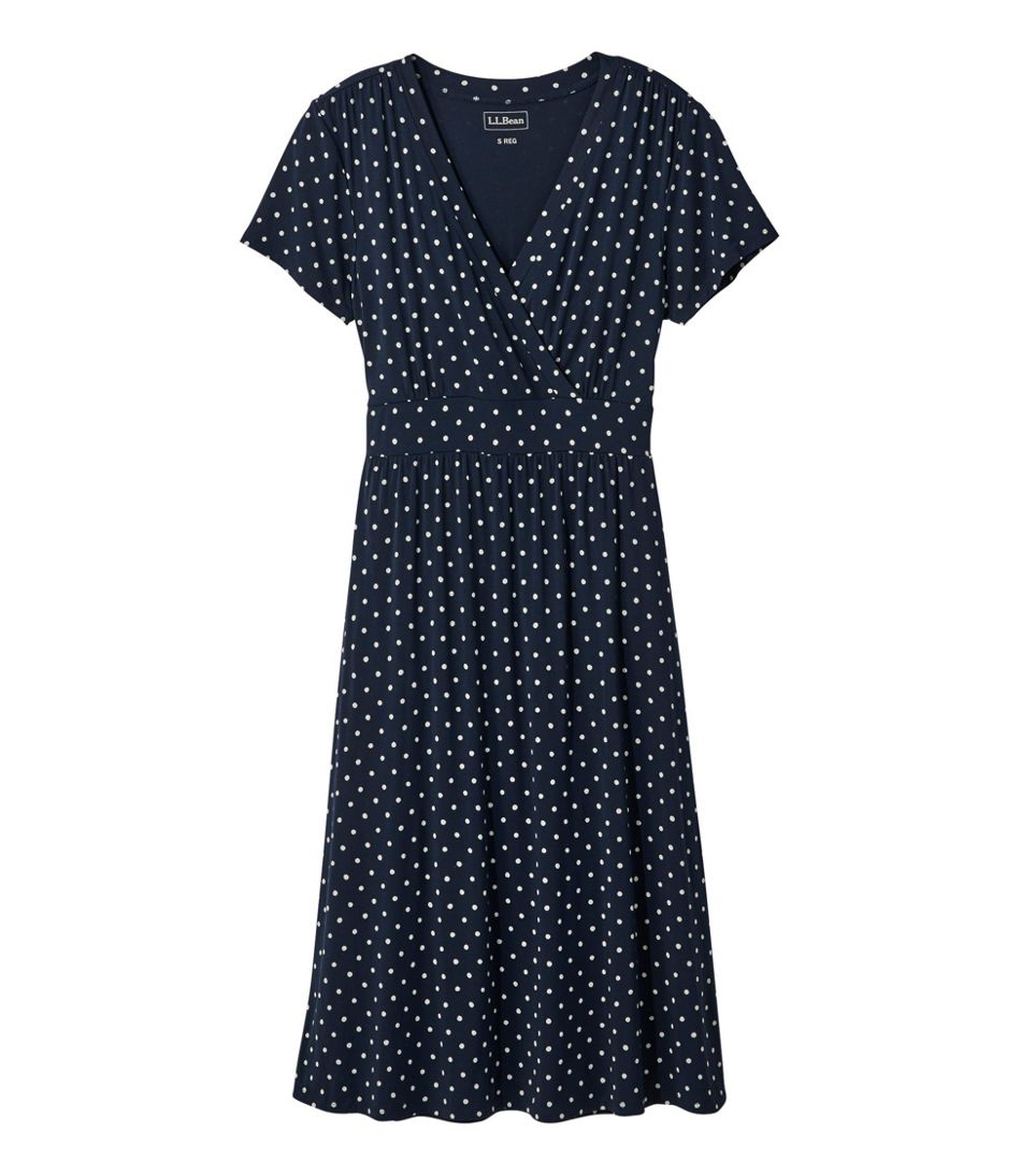 Women's Summer Knit Dress Short-Sleeve Print