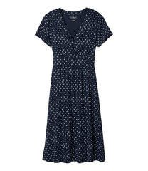 Women's Summer Knit Dress Short-Sleeve Print
