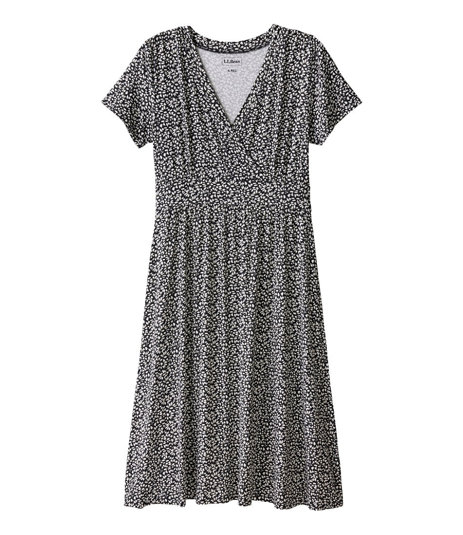 Women's Summer Knit Dress Short-Sleeve Print