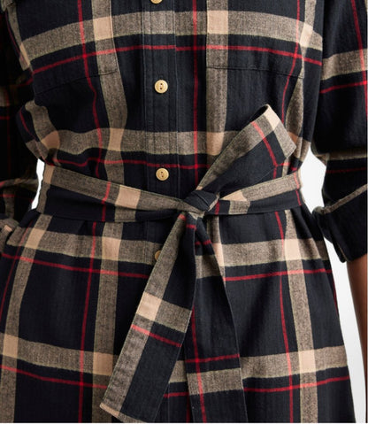 Women's Signature Camp Flannel Shirt Dress, Button-Front