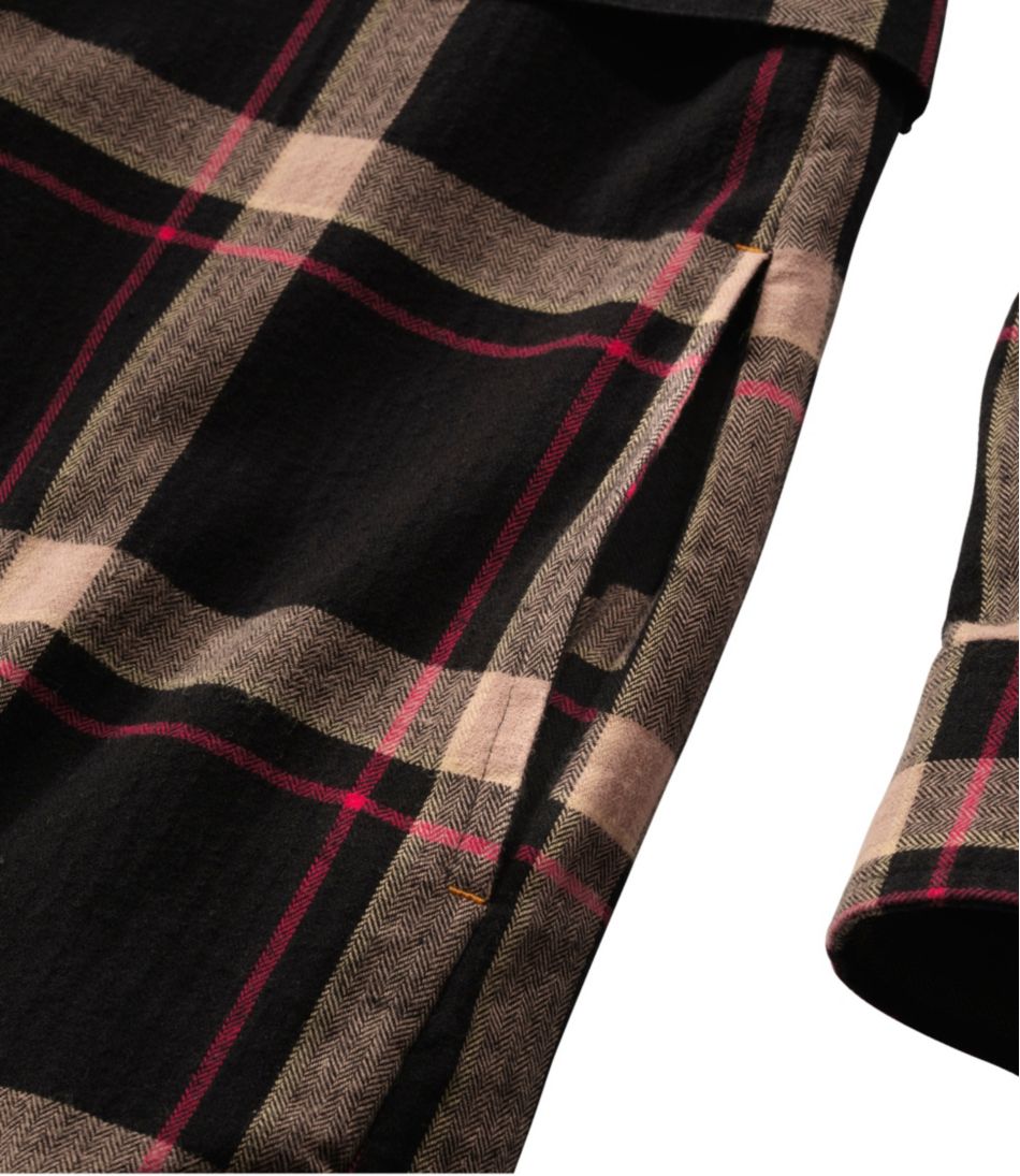 Button-Front Women's Signature Camp Flannel Shirt Dress