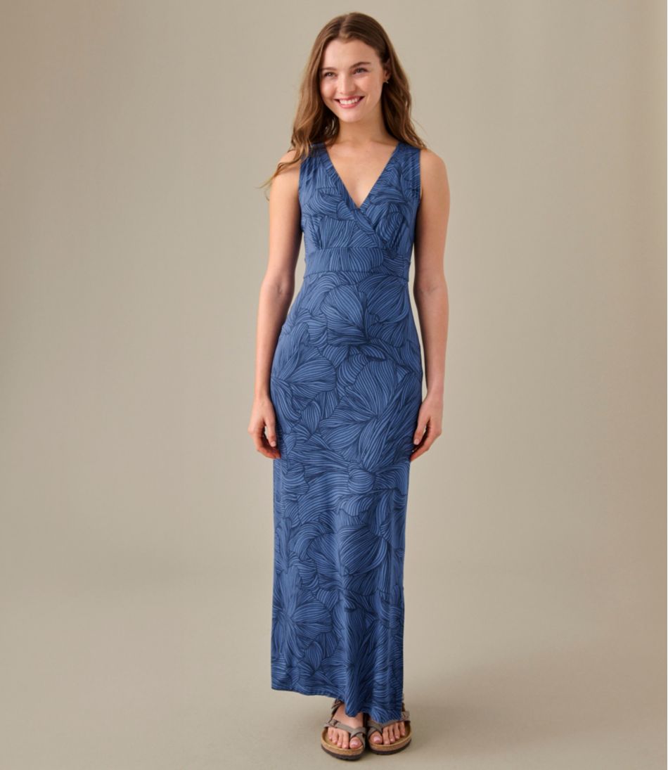 Women's Summer Knit Maxi Dress Print