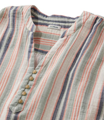 Women's Cloud Gauze Short-Sleeve Shift Dress Stripe