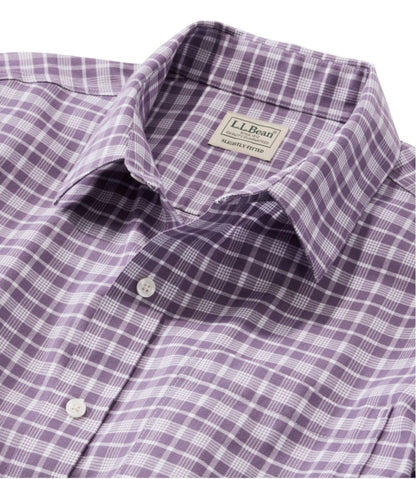 Men's Wrinkle-Free Ultrasoft Brushed Cotton Shirt, Long-Sleeve, Slightly Fitted Untucked Fit