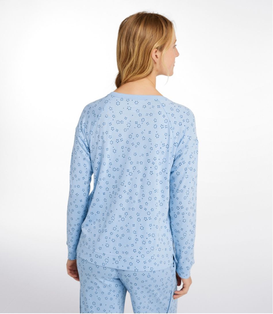 Long-Sleeve Henley Print Women's Restorative Sleepwear