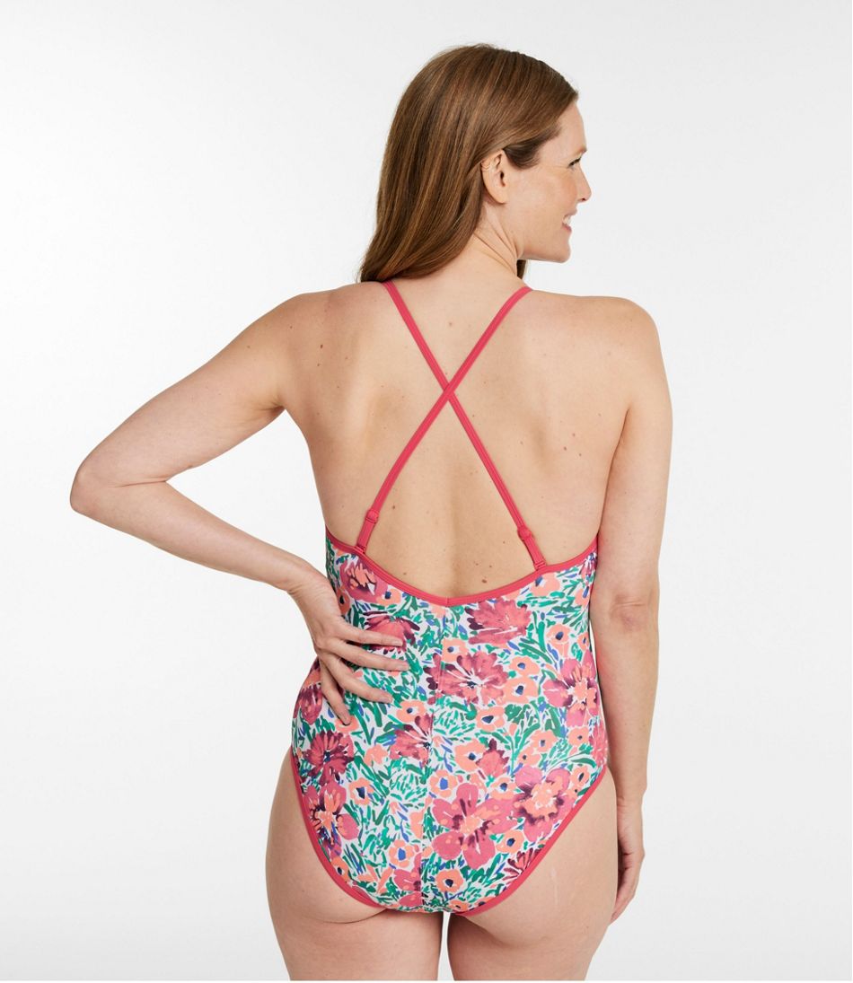 Women's Coastal Essentials Swimwear V-Neck Tanksuit Print