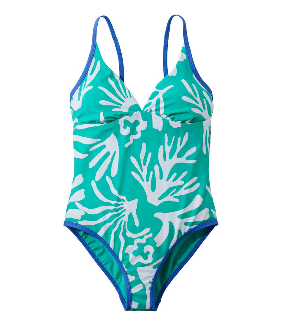 Women's Coastal Essentials Swimwear V-Neck Tanksuit Print