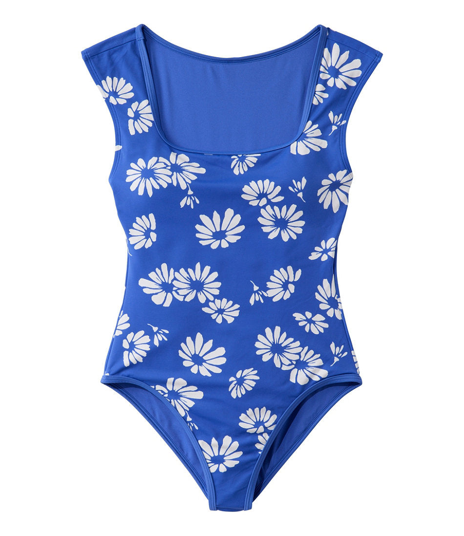 Squareneck Tanksuit Print Women's Coastal Essentials Swimwear