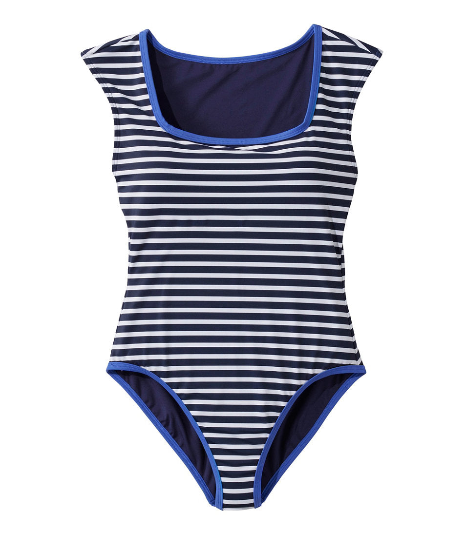 Squareneck Tanksuit Print Women's Coastal Essentials Swimwear
