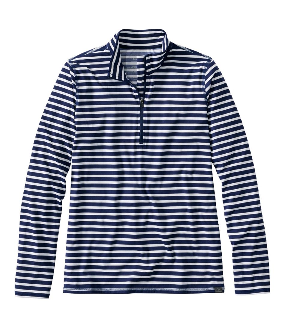 Quarter-Zip Stripe Women's SunSmart® UPF 50+ Sun Shirt