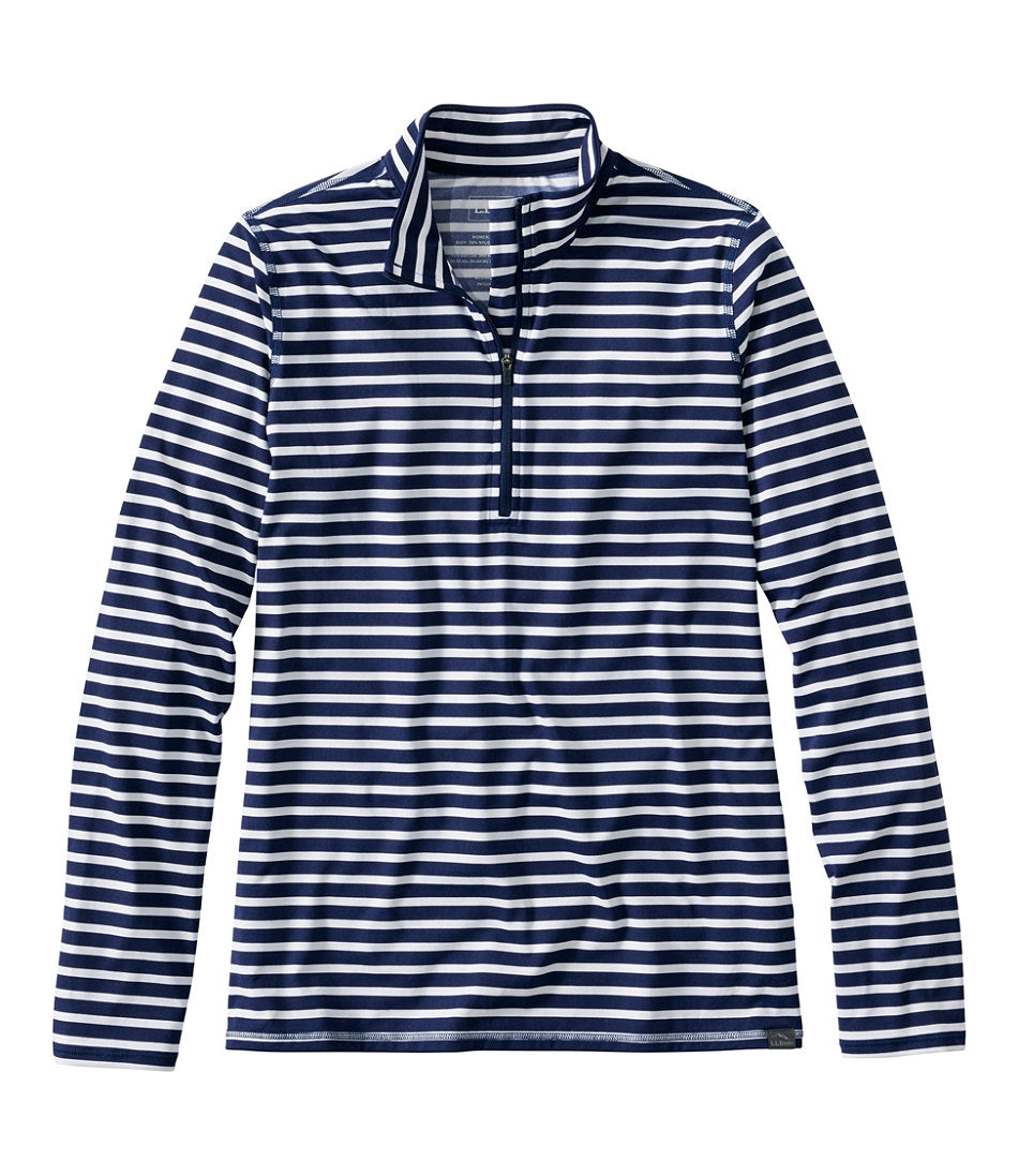 Quarter-Zip Stripe Women's SunSmart® UPF 50+ Sun Shirt