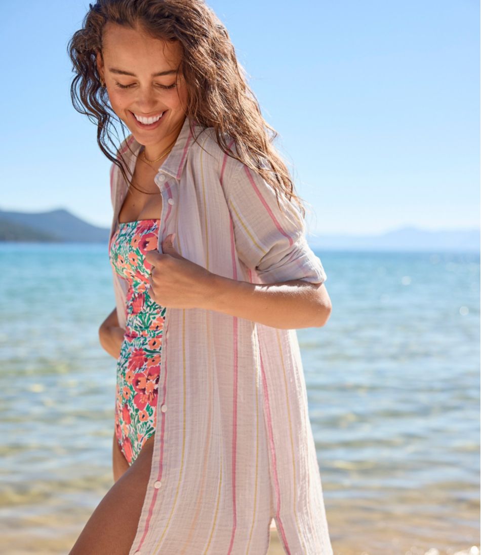 Women's Cloud Gauze Cover-Up Shirt Stripe