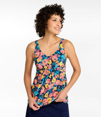 Soft-Drape Tankini Top Print Women's Shaping Swimwear