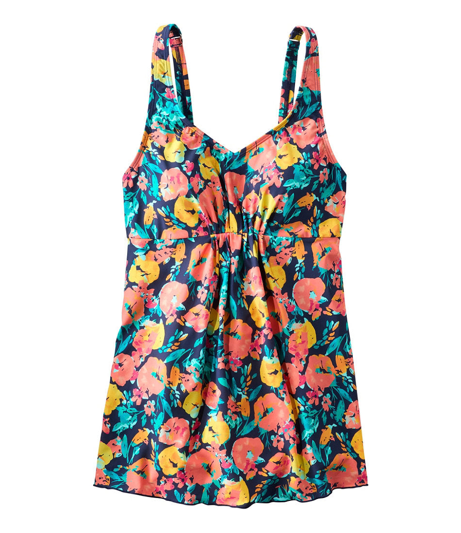 Soft-Drape Tankini Top Print Women's Shaping Swimwear