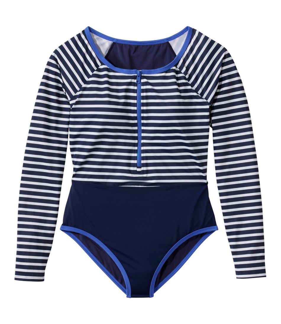 Women's Coastal Essentials Swimwear Long-Sleeve Tanksuit Print