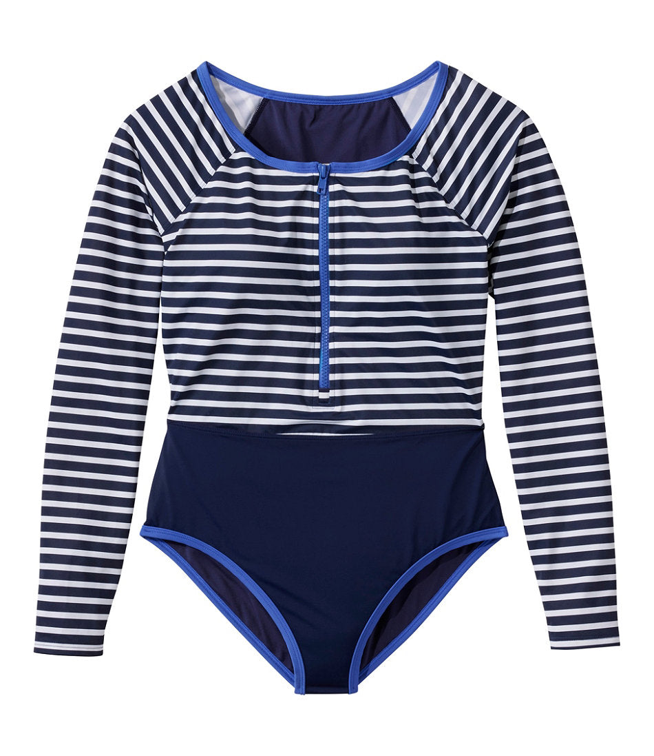 Women's Coastal Essentials Swimwear Long-Sleeve Tanksuit Print
