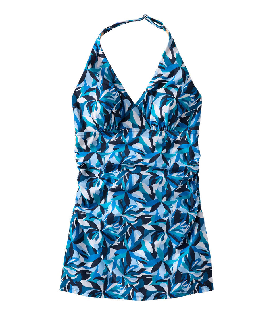 Clasp Halter Dress Print Women's Shaping Swimwear