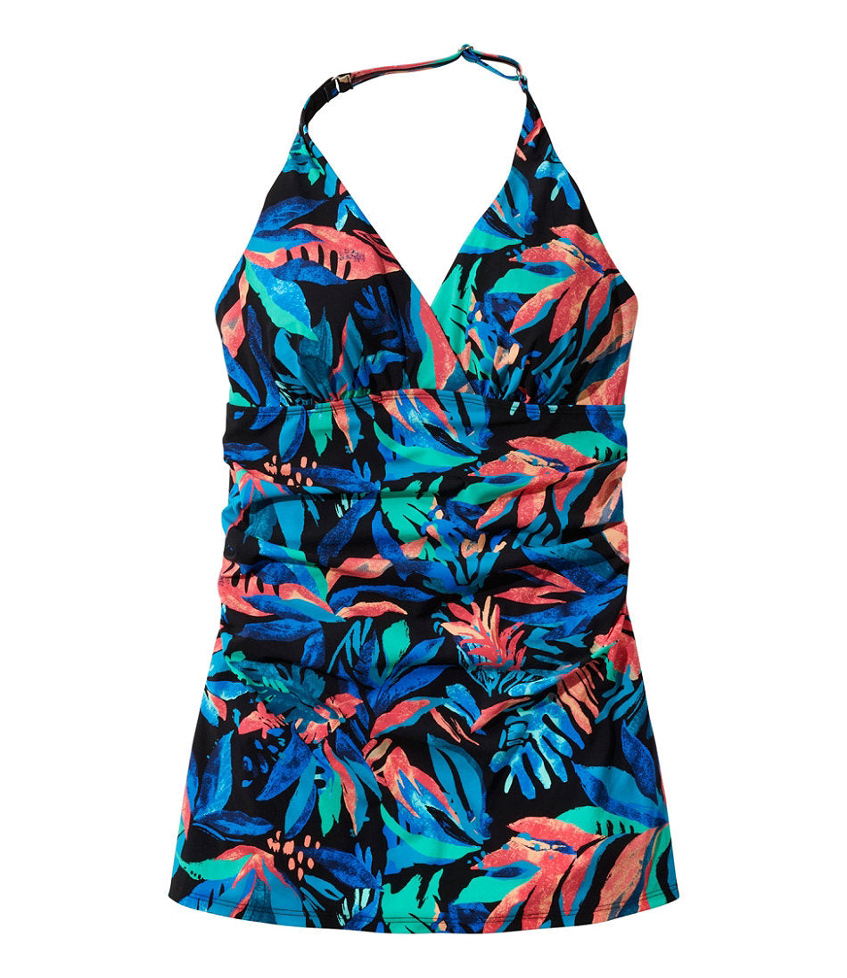 Clasp Halter Dress Print Women's Shaping Swimwear