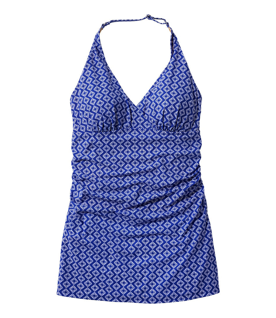 Clasp Halter Dress Print Women's Shaping Swimwear