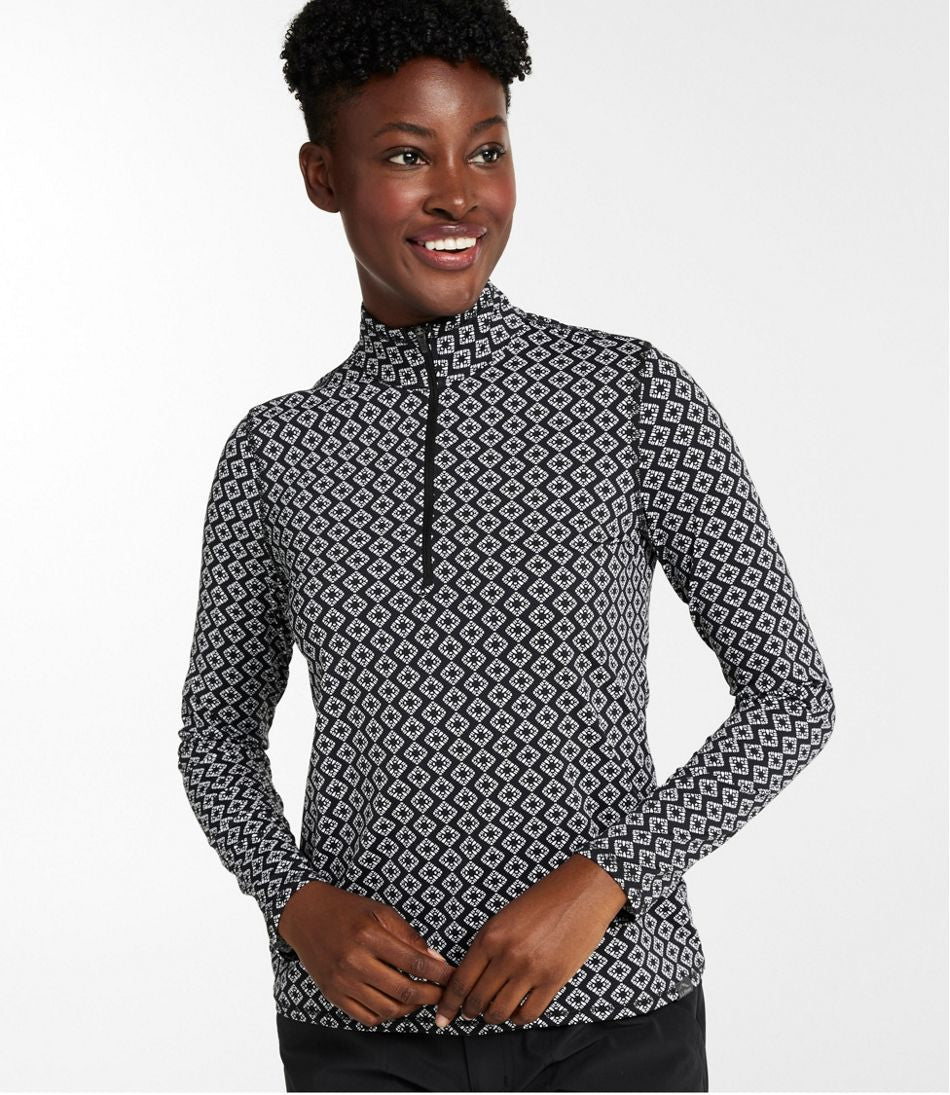 Women's SunSmart® UPF 50+ Sun Shirt Quarter-Zip Print