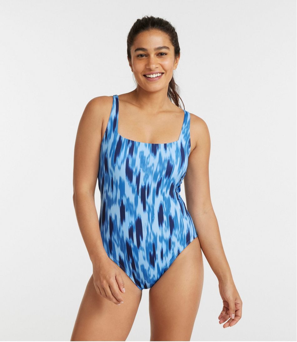 Squareneck Tanksuit Print Women's New Currents Swimwear
