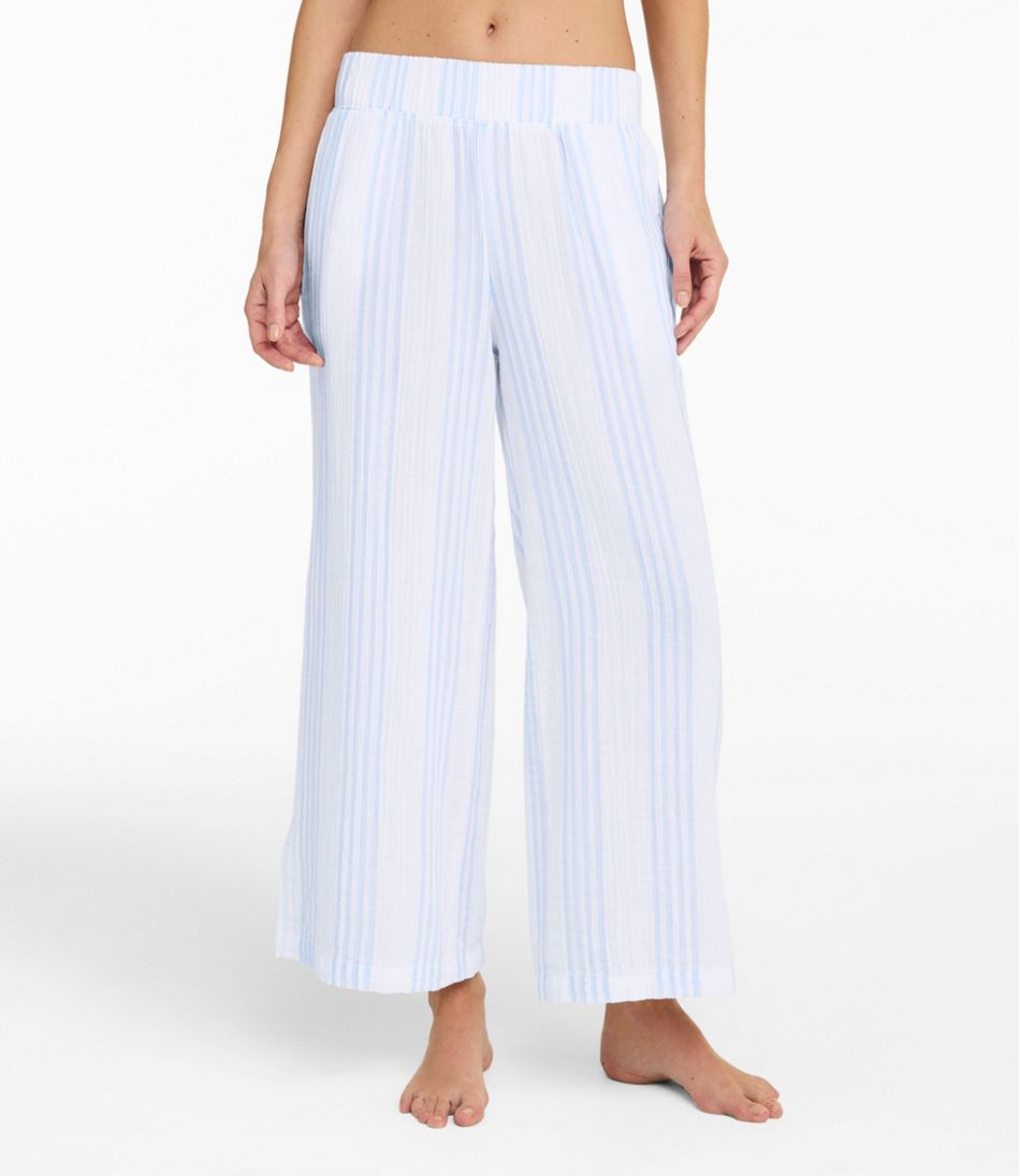 Women's Cloud Gauze Wide-Leg Pants Stripe