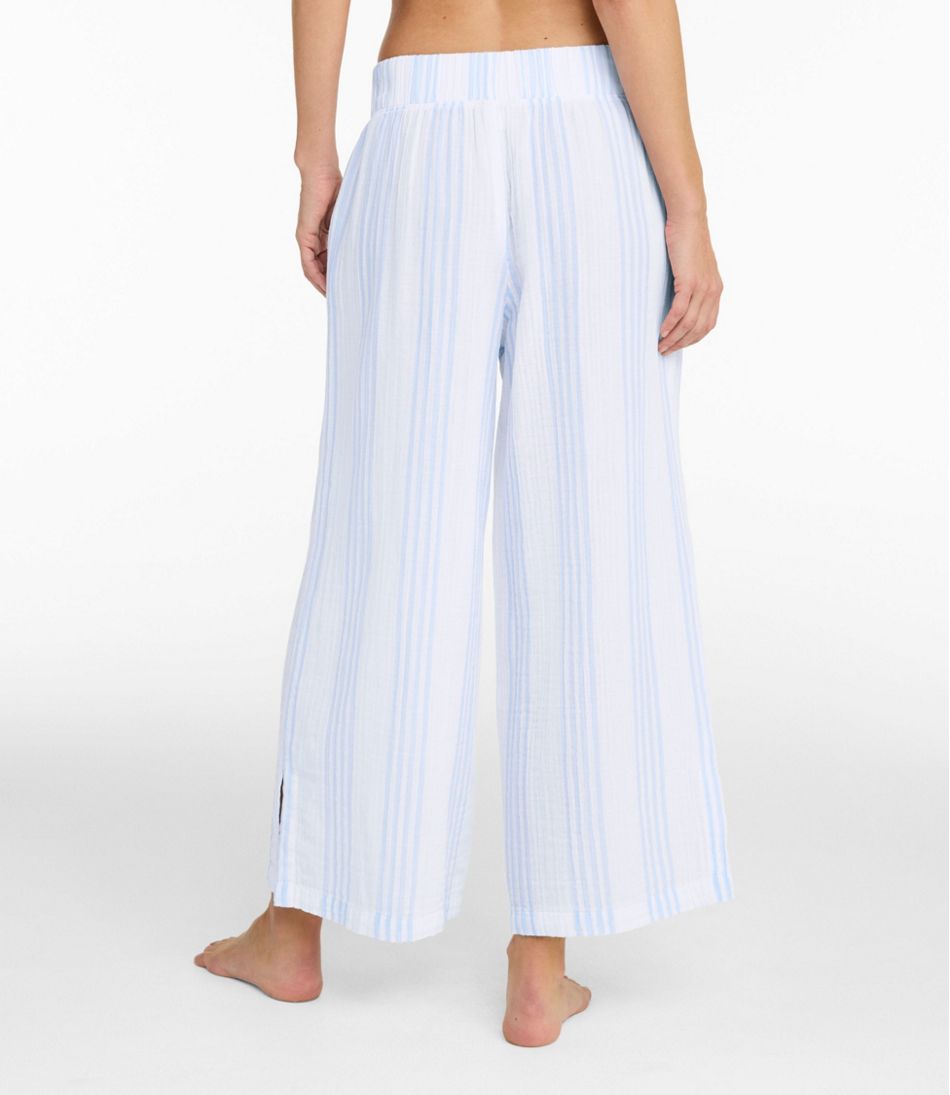 Women's Cloud Gauze Wide-Leg Pants Stripe