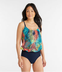 Women's Shaping Swimwear Blouson Tanksuit Print
