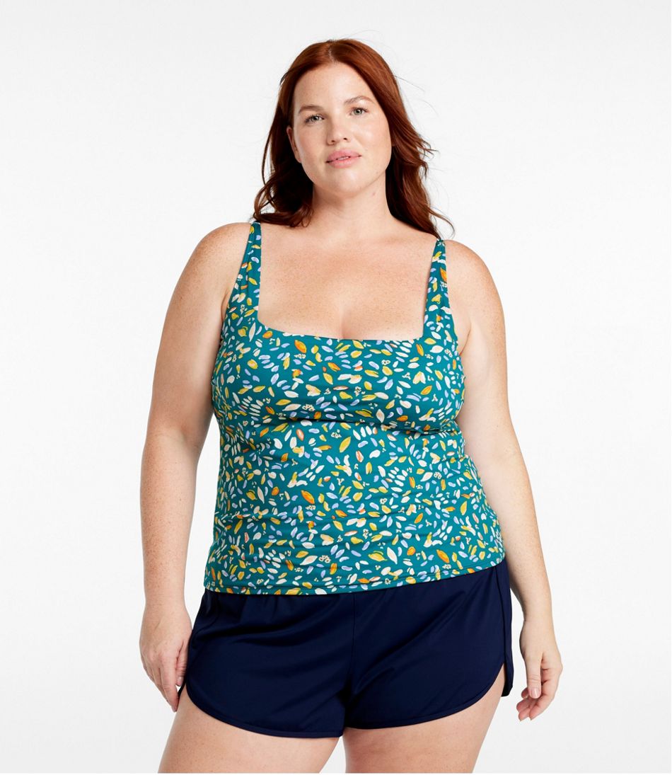 Squareneck Tankini Top Print Women's New Currents Swimwear