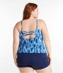 Squareneck Tankini Top Print Women's New Currents Swimwear