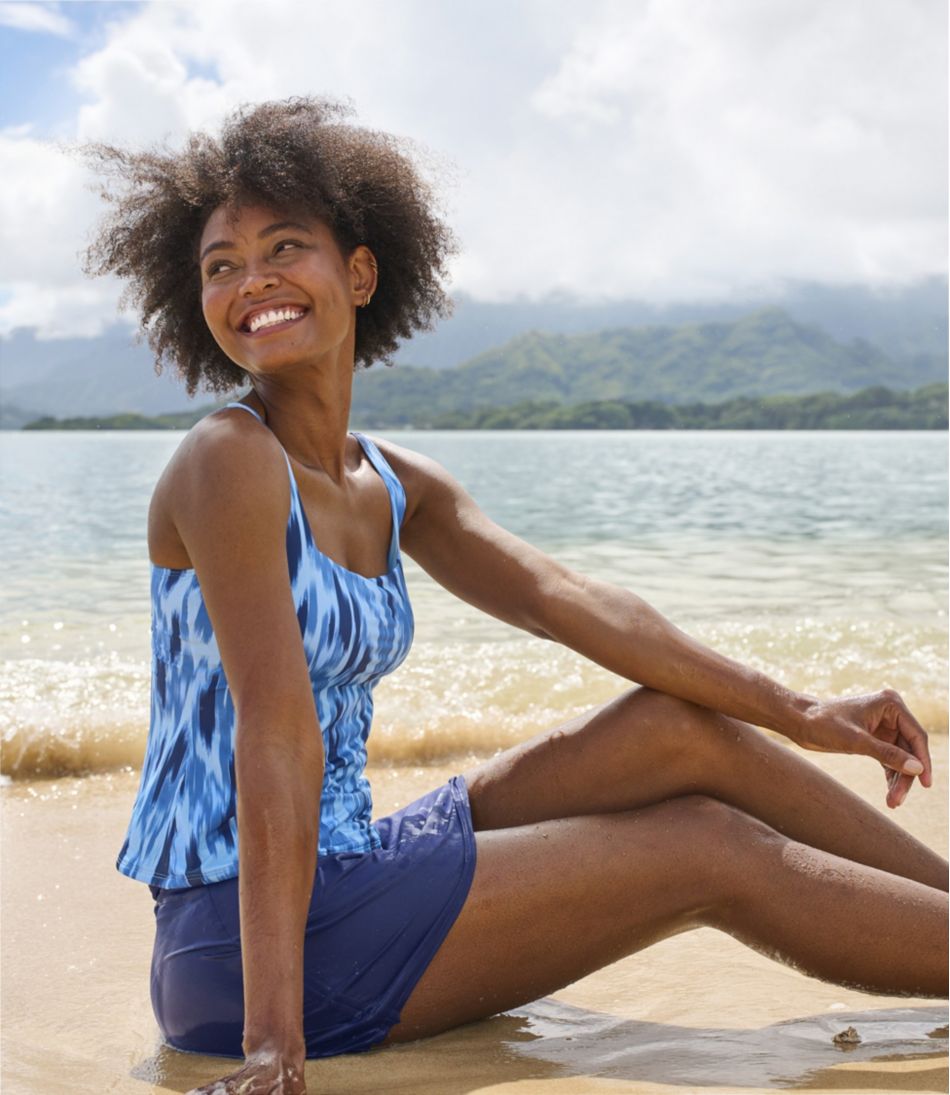 Squareneck Tankini Top Print Women's New Currents Swimwear