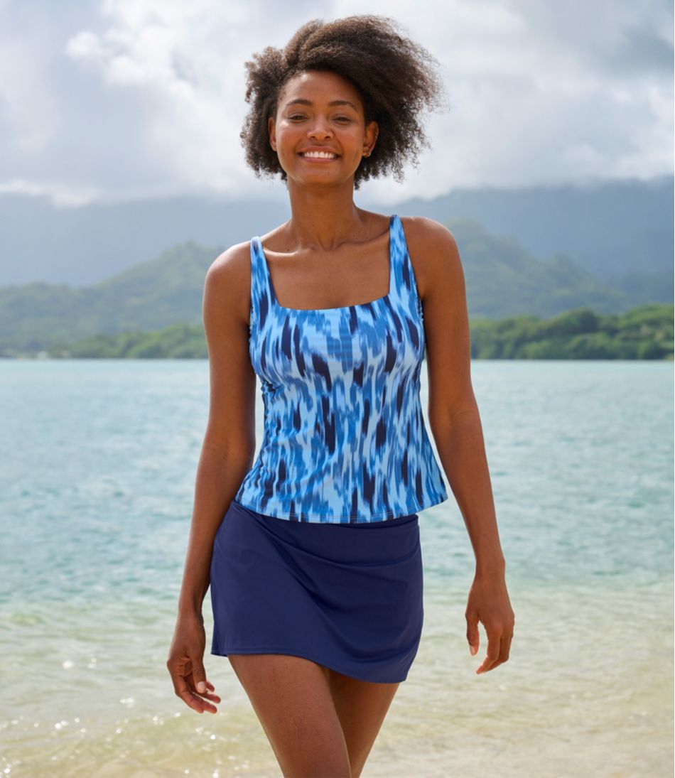 Squareneck Tankini Top Print Women's New Currents Swimwear