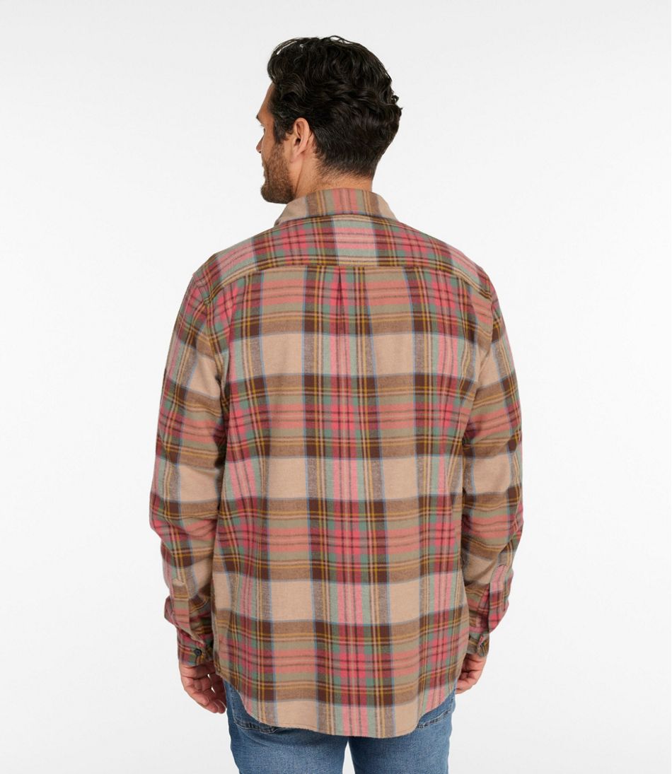 Men's Scotch Plaid Flannel Shirt Traditional Fit