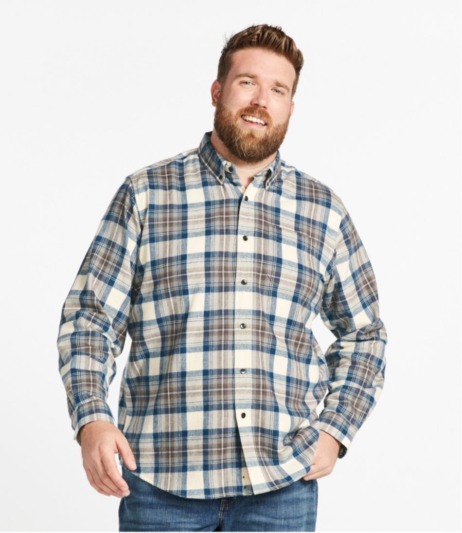 Men's Scotch Plaid Flannel Shirt Traditional Fit